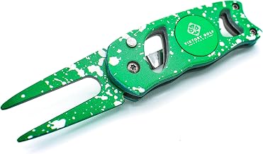 Switch Blade Style Precision Divot Tool – Chaos Edition - Compact & Lightweight - Foldable - Pop-Out Spring Action - Color Matched Magnetic Ball Marker