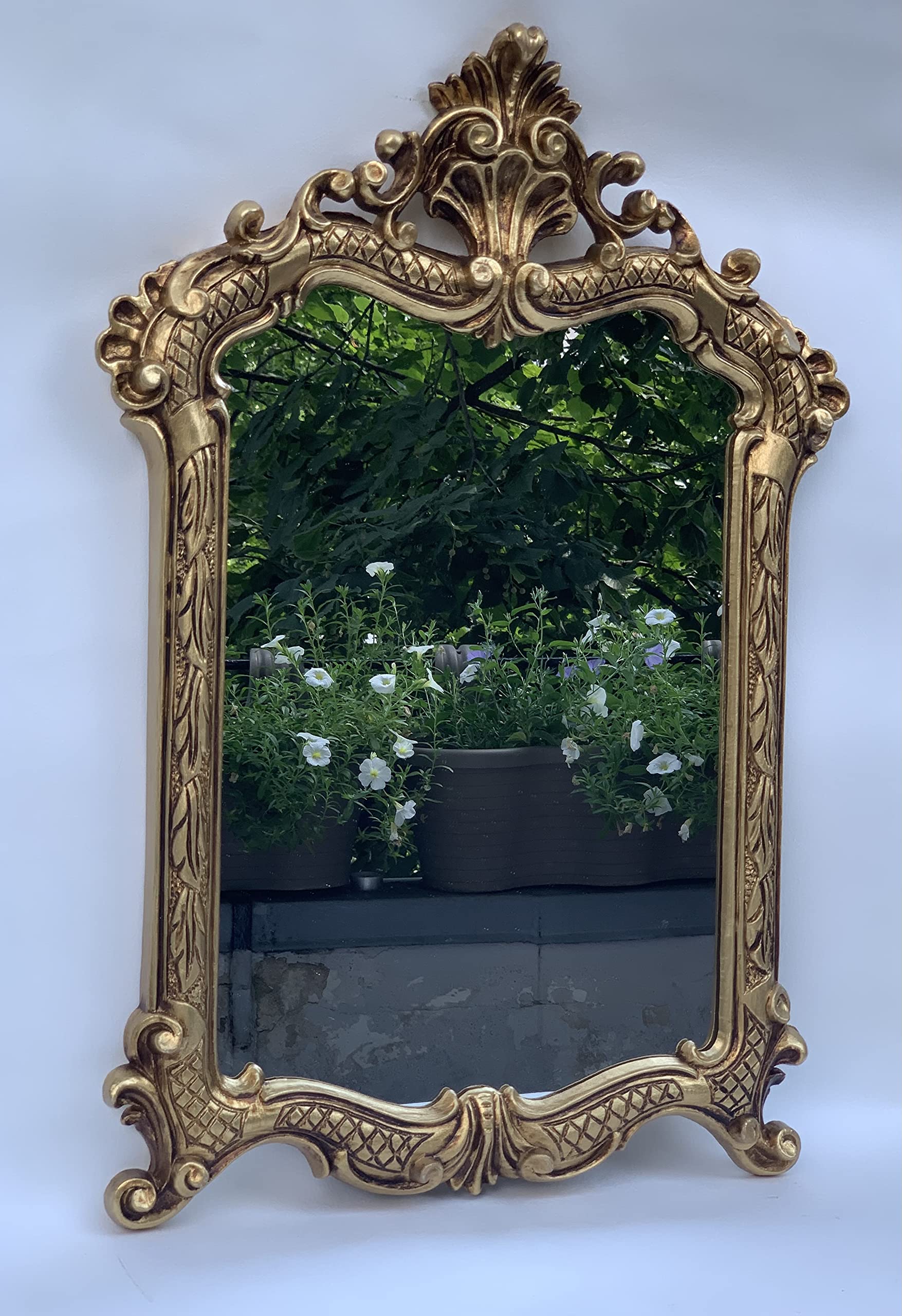 Antieke Barok Gouden Ovale Wandspiegel Met Afgeschuind Frame Voor Woonkamer En Slaapkamer