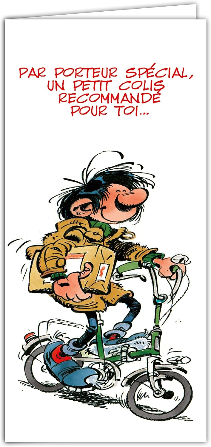 Afie GLMX-2040 Gaston Lagaffe Maxi Large Funny Happy Birthday Card 1 Year Plus for Giant Men, Women, Kisses - Image 3