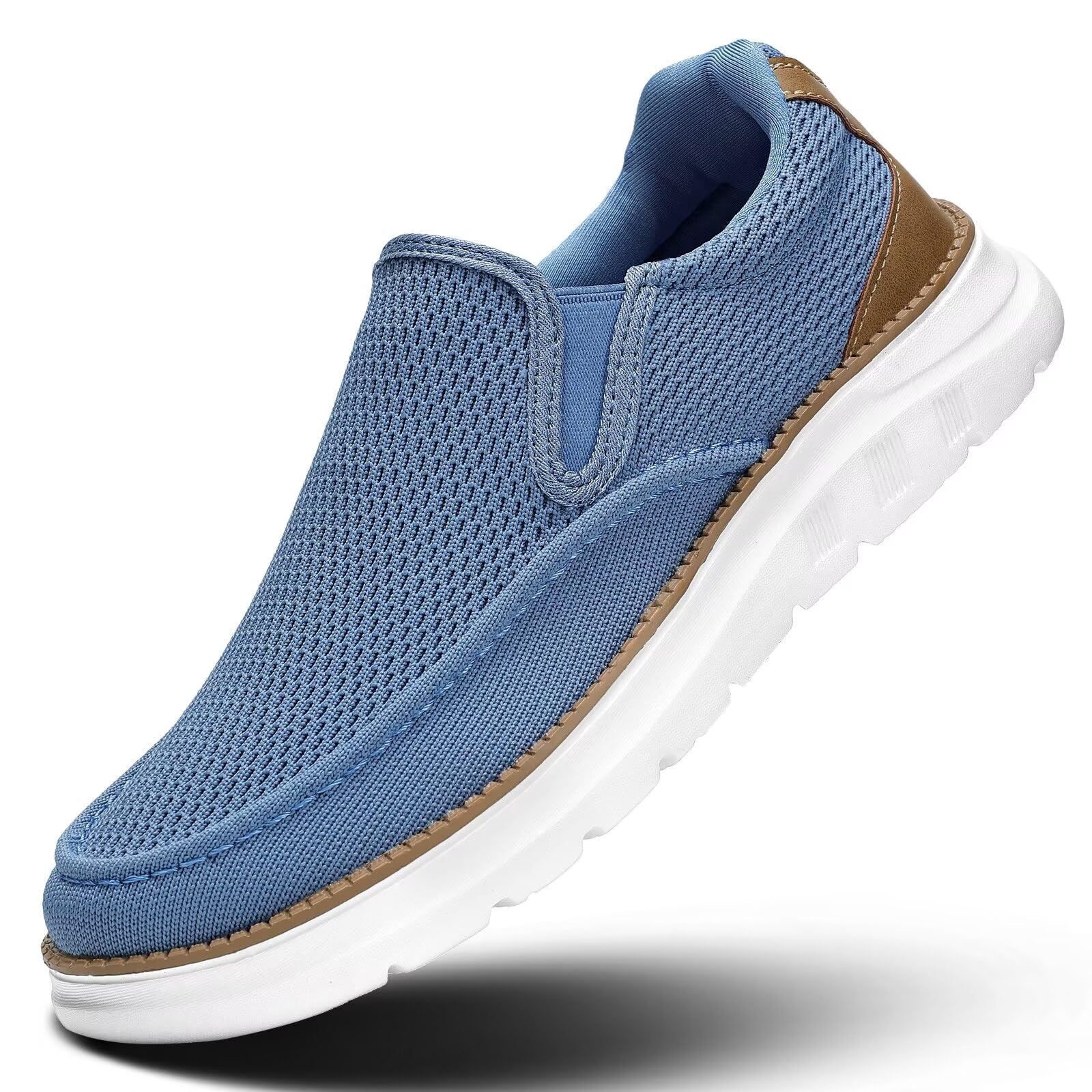 Mens Boat Loafers Slip-on Casual Mesh Walking Shoes Business Oxfords Sneakers Work Lightweight Comfortable Soft Sole