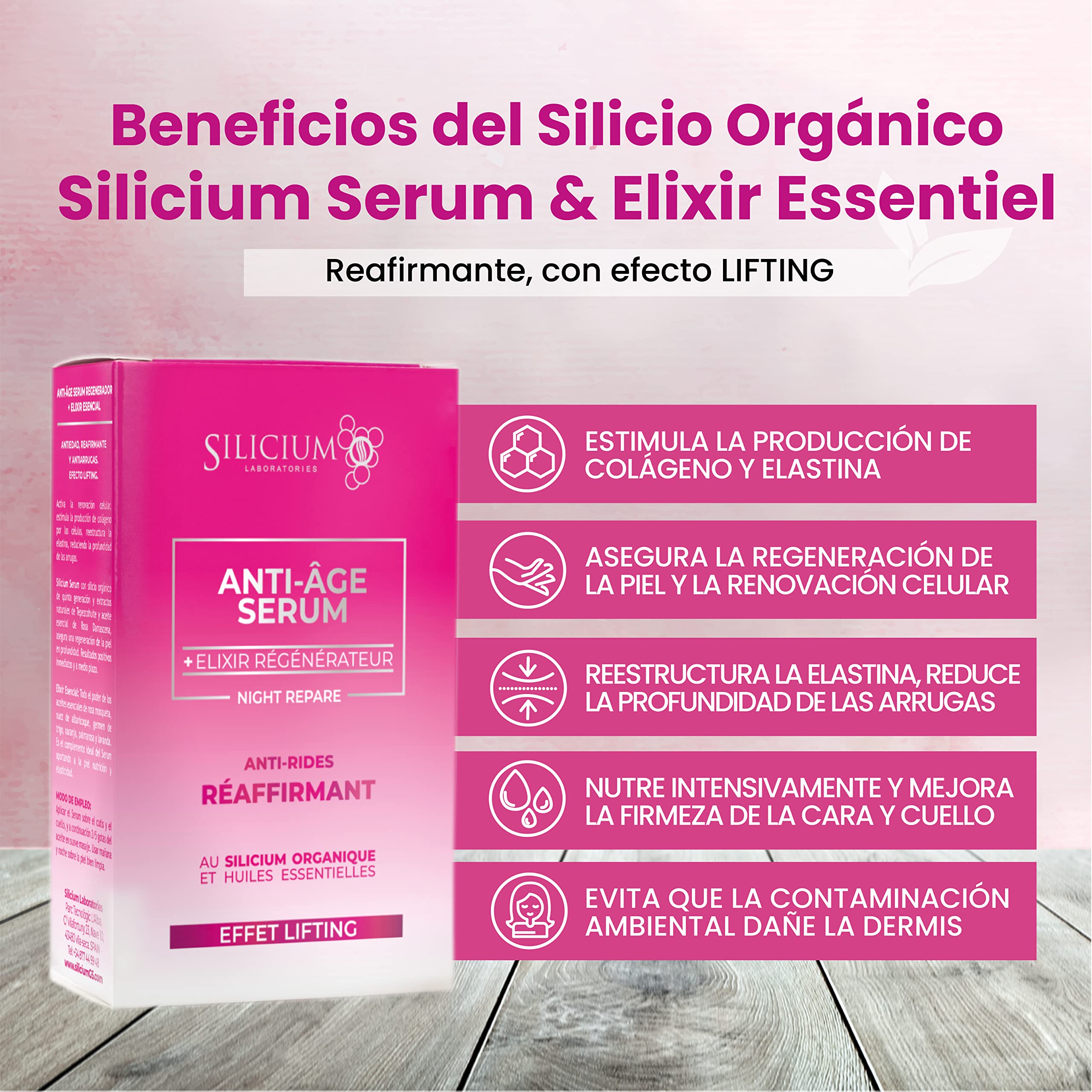 Serum G7 i eliksir Essentiel. Zabieg ujędrniający do pielęgnacji twarzy o działaniu liftingującym z silikonem, ekstraktami i naturalnymi olejkami. 50 ml serum + 20 ml olejku eterycznego w zakraplaczu.