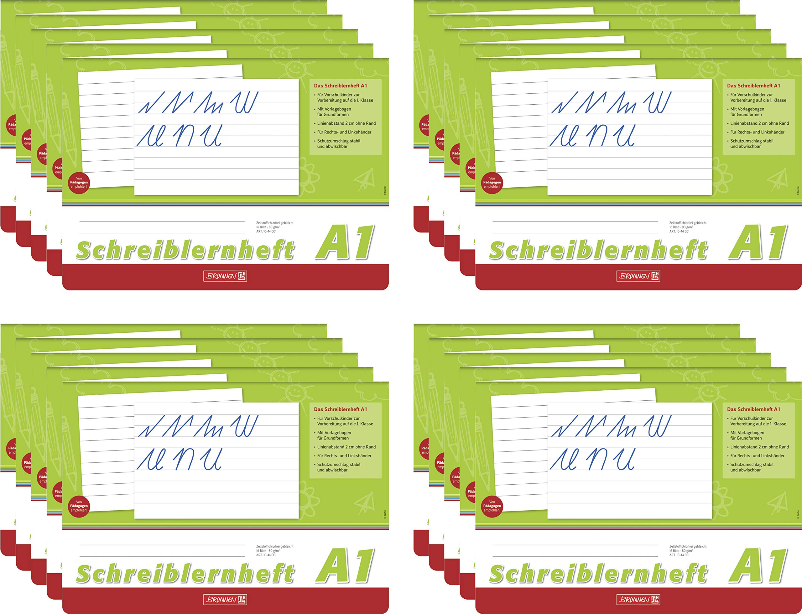 Brunnen Schreiblernheft (20, Lineatur A1)
