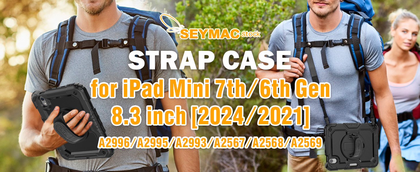 SEYMAC stock Case for iPad mini 7th(A17 Pro)/6th Generation 8.3 Inch Black