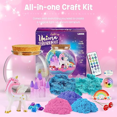 Miniatura 2 de Regalos de unicornio para niñas - Kit de terrario iluminado para niños - Juguetes de unicornio DIY para niñas de 4, 5, 6, 7, 8-12 años, kit de