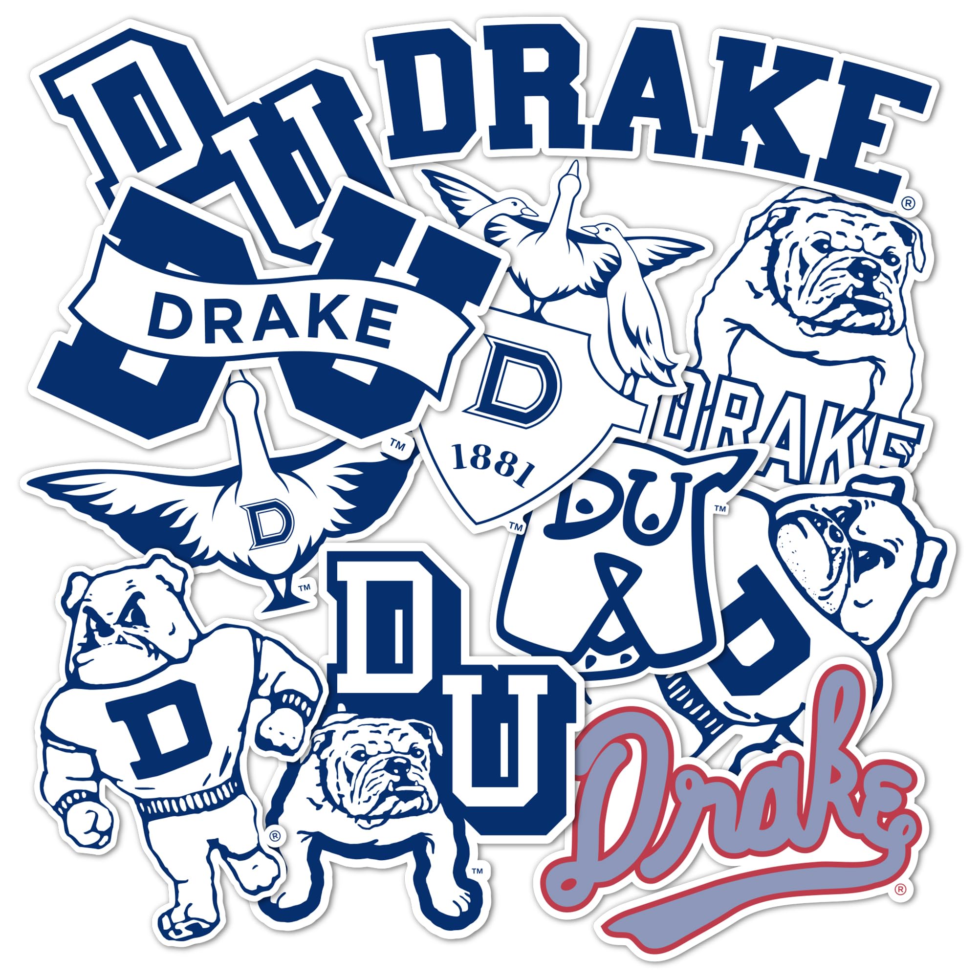 Autocollant Drake University pour personnaliser votre voiture
