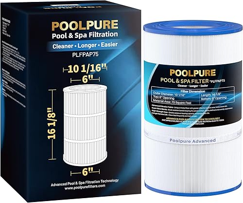 POOLPURE Filtro de piscina PAP75 sustituye a Pentair CC75, PAP75, Pentair Clean & Clear 75, Ultral-C2, R173214, 59054100, Unicel C-9407, Filbur