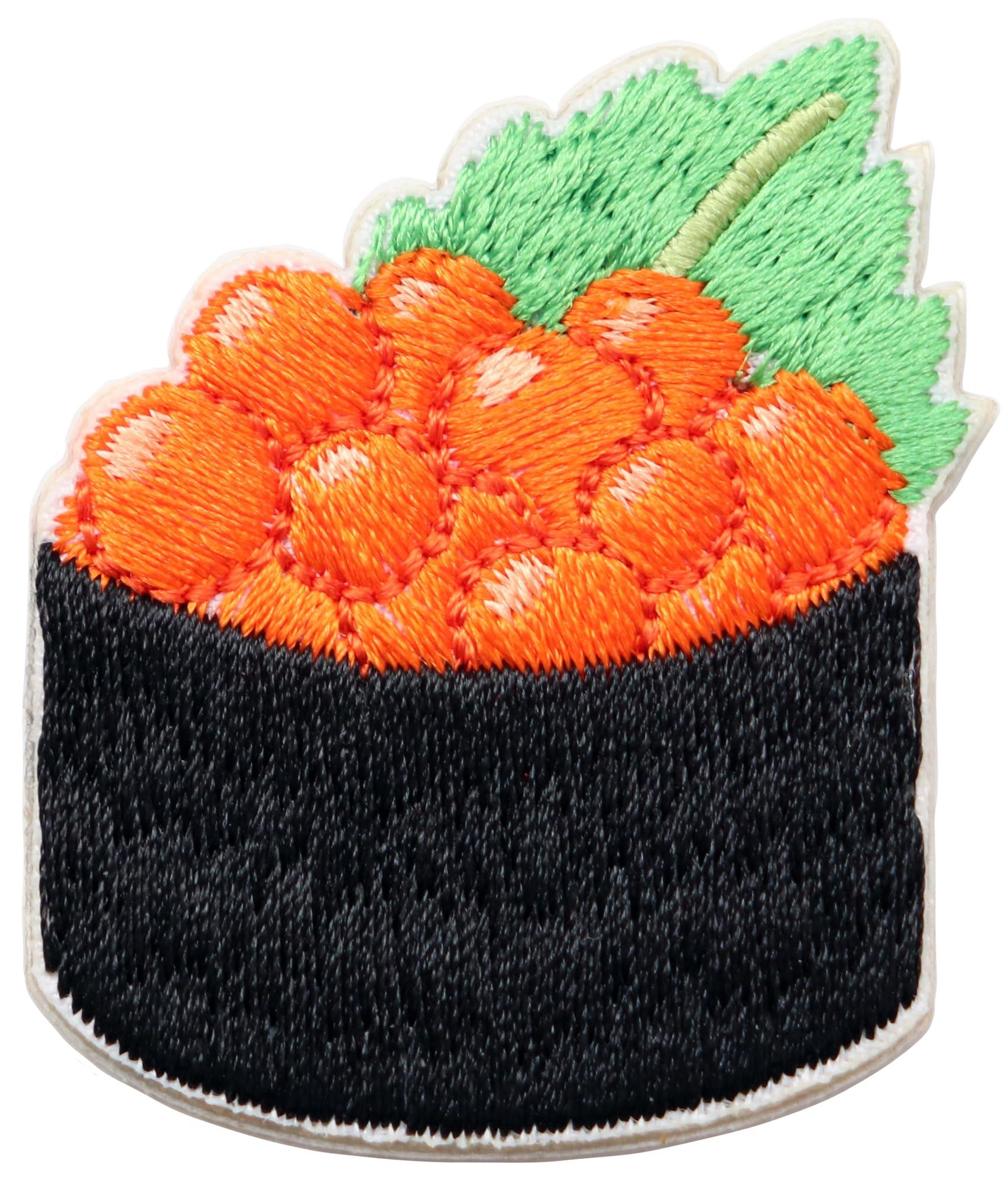 Amazon.co.jp: ワッペン お寿司のイクラ 食べ物系おもしろ刺繍パッチ