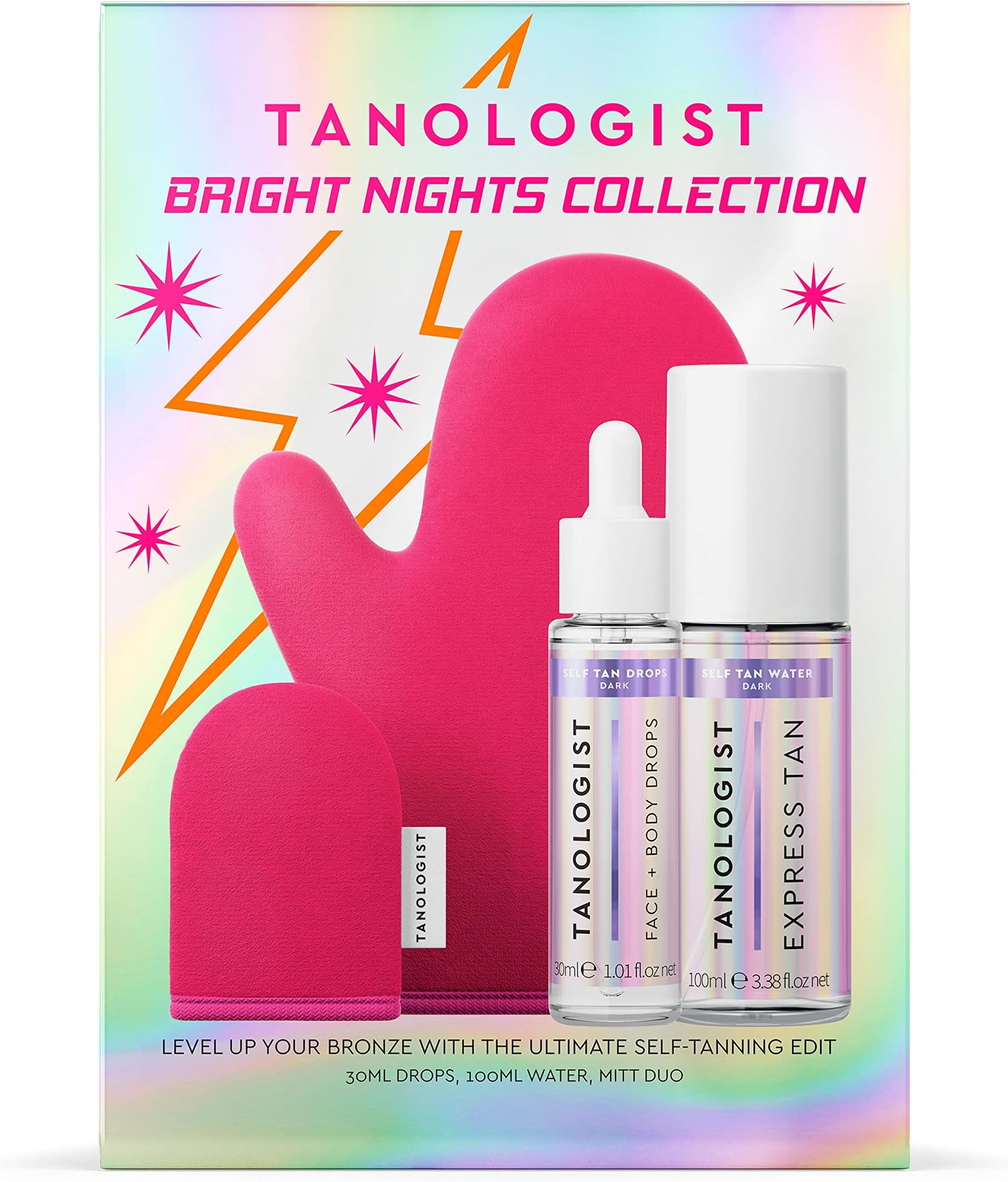 Tanologist Self Tan Xmas Gift Set, Dark Drops (30 ml) and Water (100 ml), For Sensitive Skin, Dermatologist Approved, Clean Ingredients & Vegan, Gift for women & men