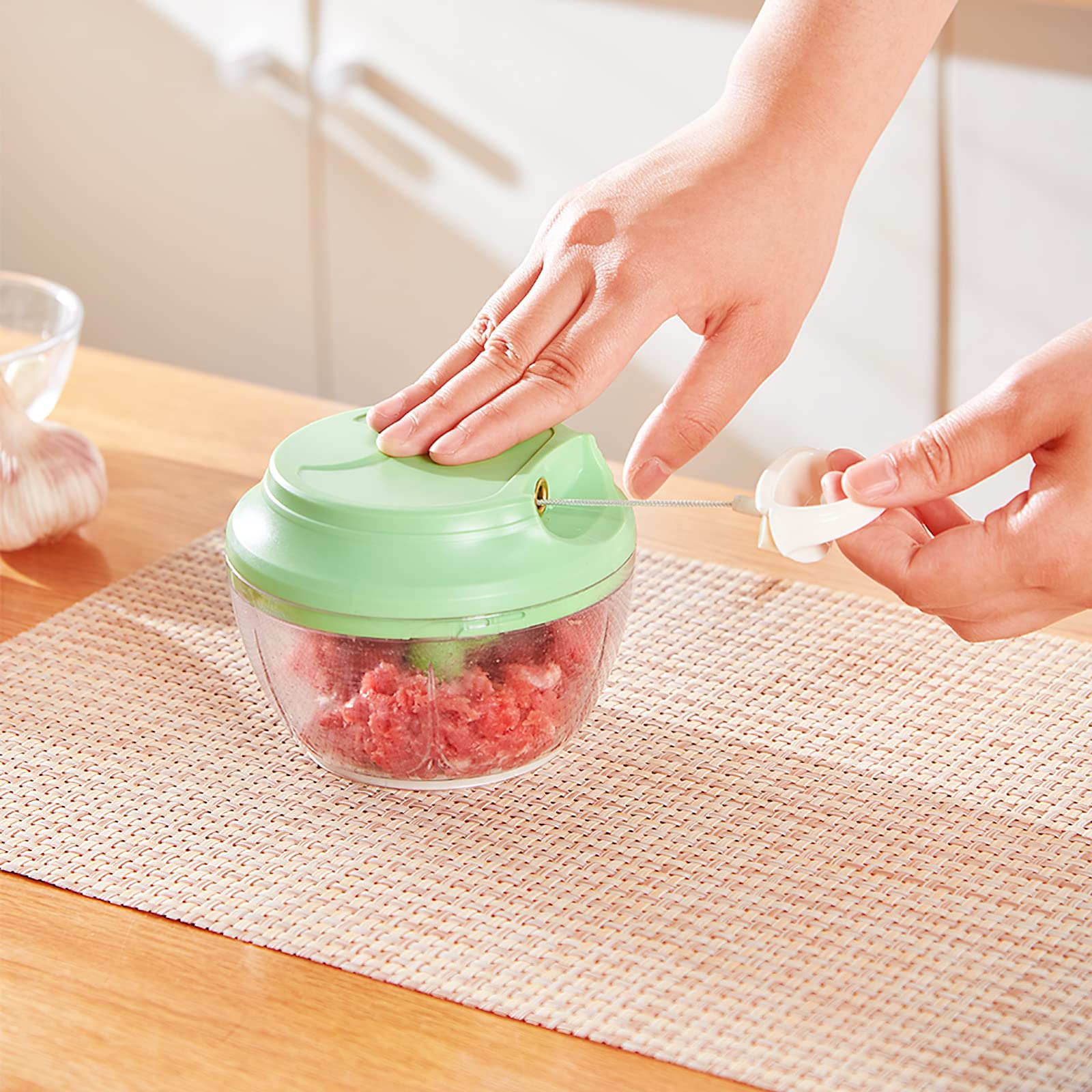 Hachoir Oignon Manuel,Coupe Oignon 5 Secondes,Coupe Legumes Manuel,Vegetable Onion Chopper,Mini Hachoir,Achoire