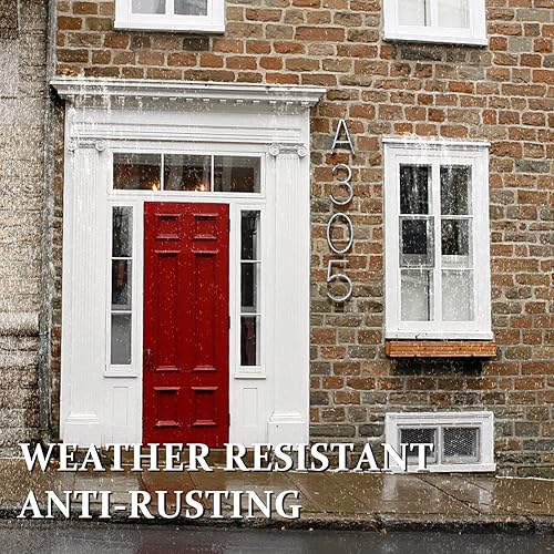 Miniatura 5 de Números de casa para exteriores, metal flotante plateado de 5 pulgadas, números de dirección modernos, decoración de buzón de puerta de jardín,