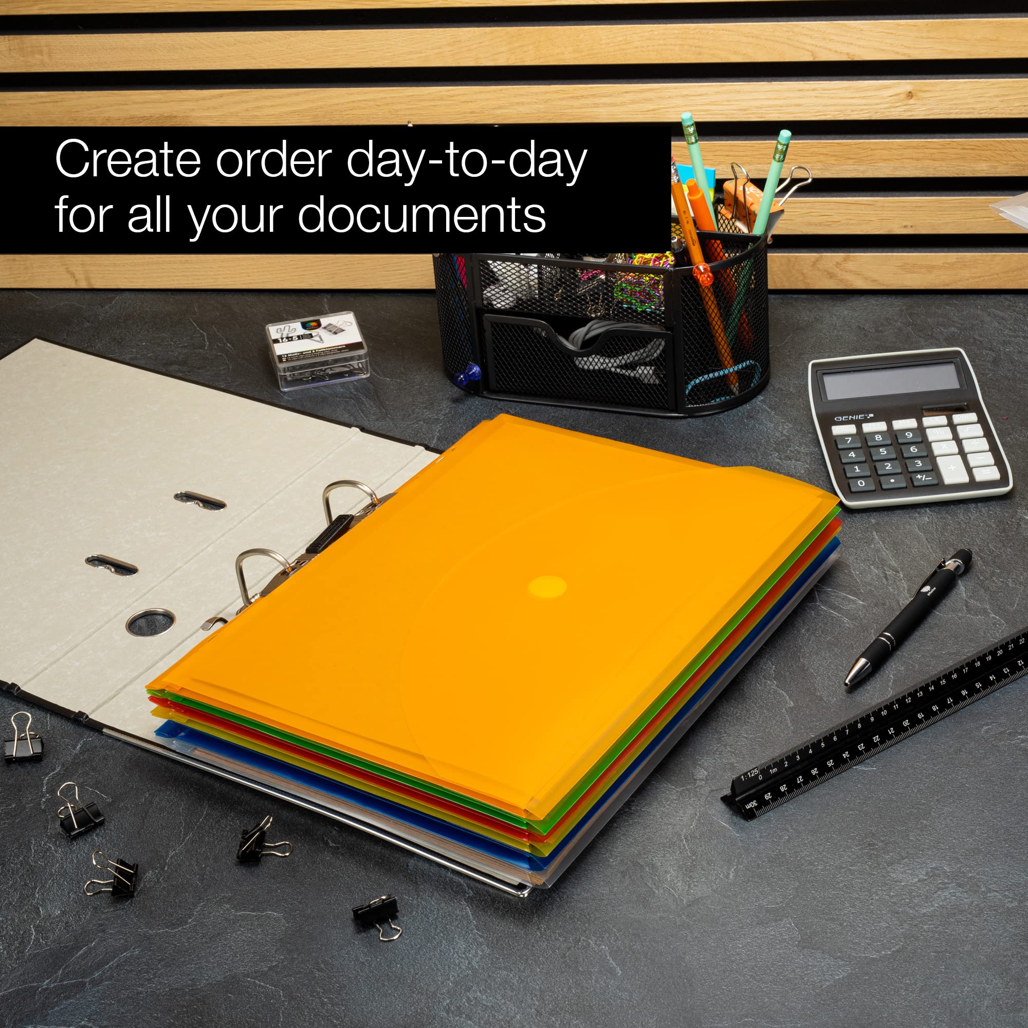 GBACHOOSE 40-pack A4-documentenmap voor archivering, A4-documententas met gat in de
