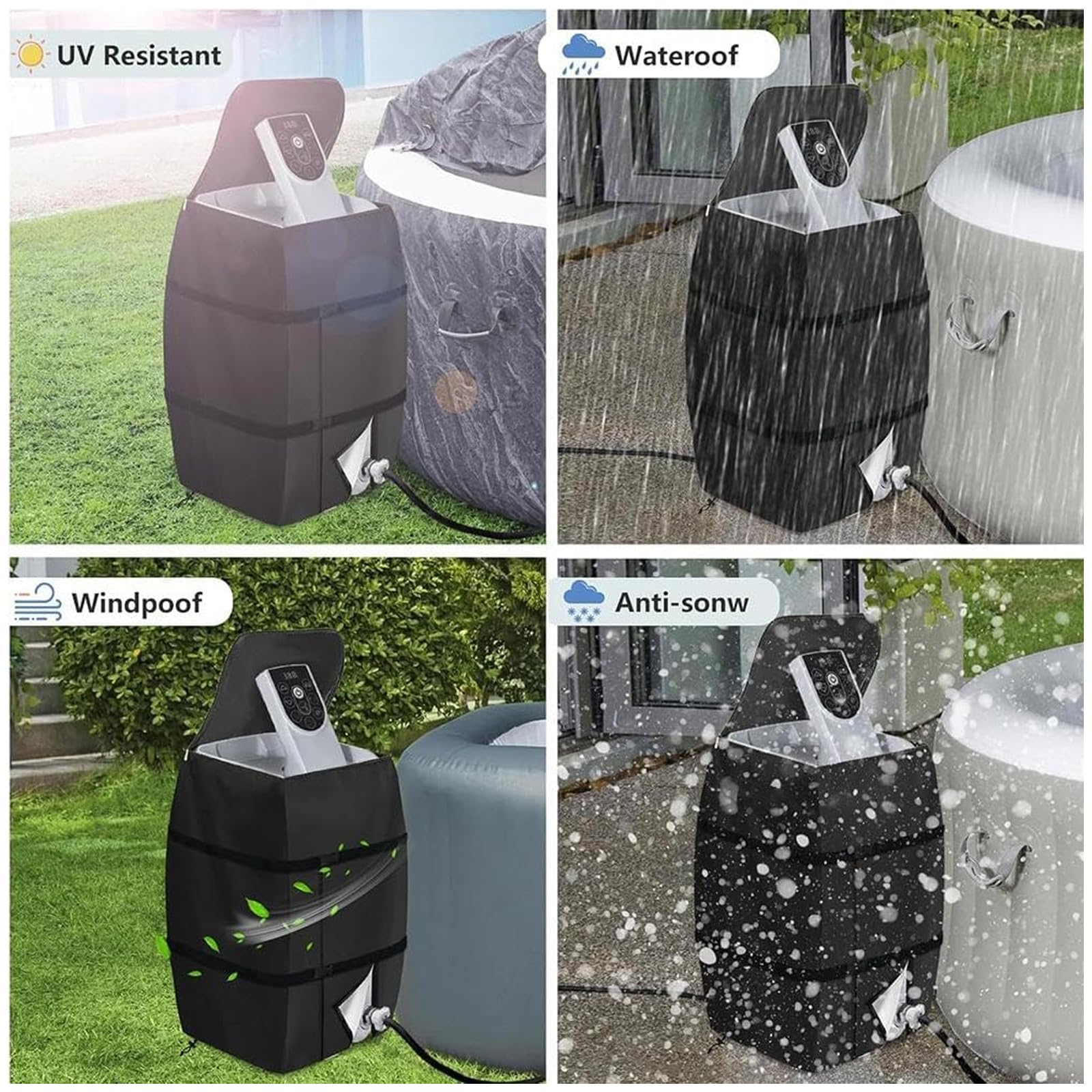 Copertura Gonfiabile per Pompa del Riscaldatore Spa Impermeabile Anti-Polvere Portatile
