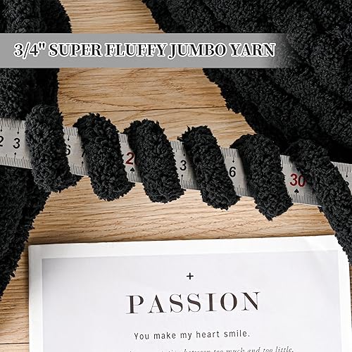 Miniatura 3 de YUBAMIN Paquete de 8 hilos gruesos de felpilla jumbo, 72 onzas, 245 yardas, color caqui claro para tejer a ganchillo, manualidades y mantas, hilo