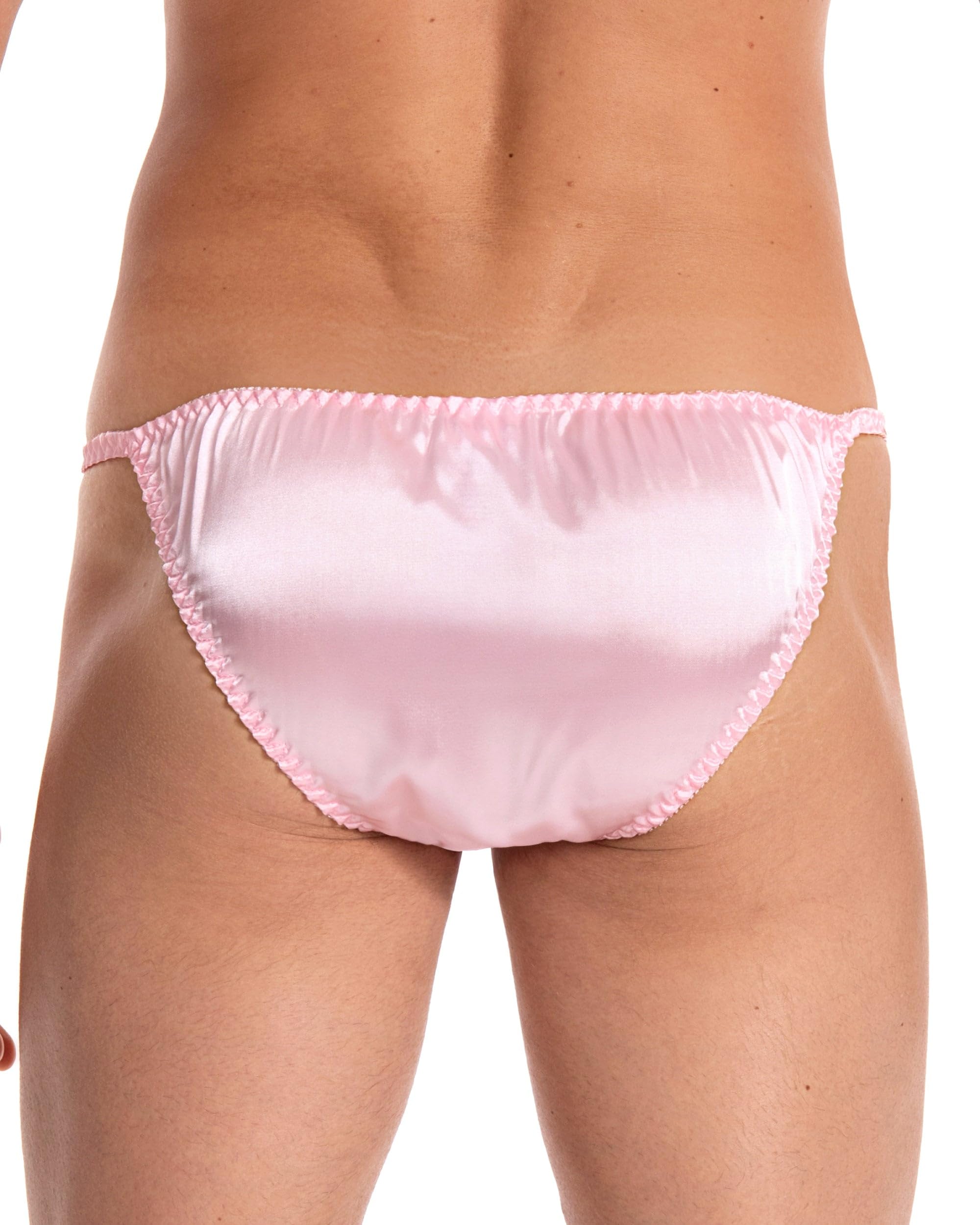 Satini Bielizna Męska Satynowa Tanga Majtki Bikini