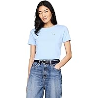 Tommy Hilfiger T-Shirt Maniche Corte Donna New Slim Cody Scollo Rotondo