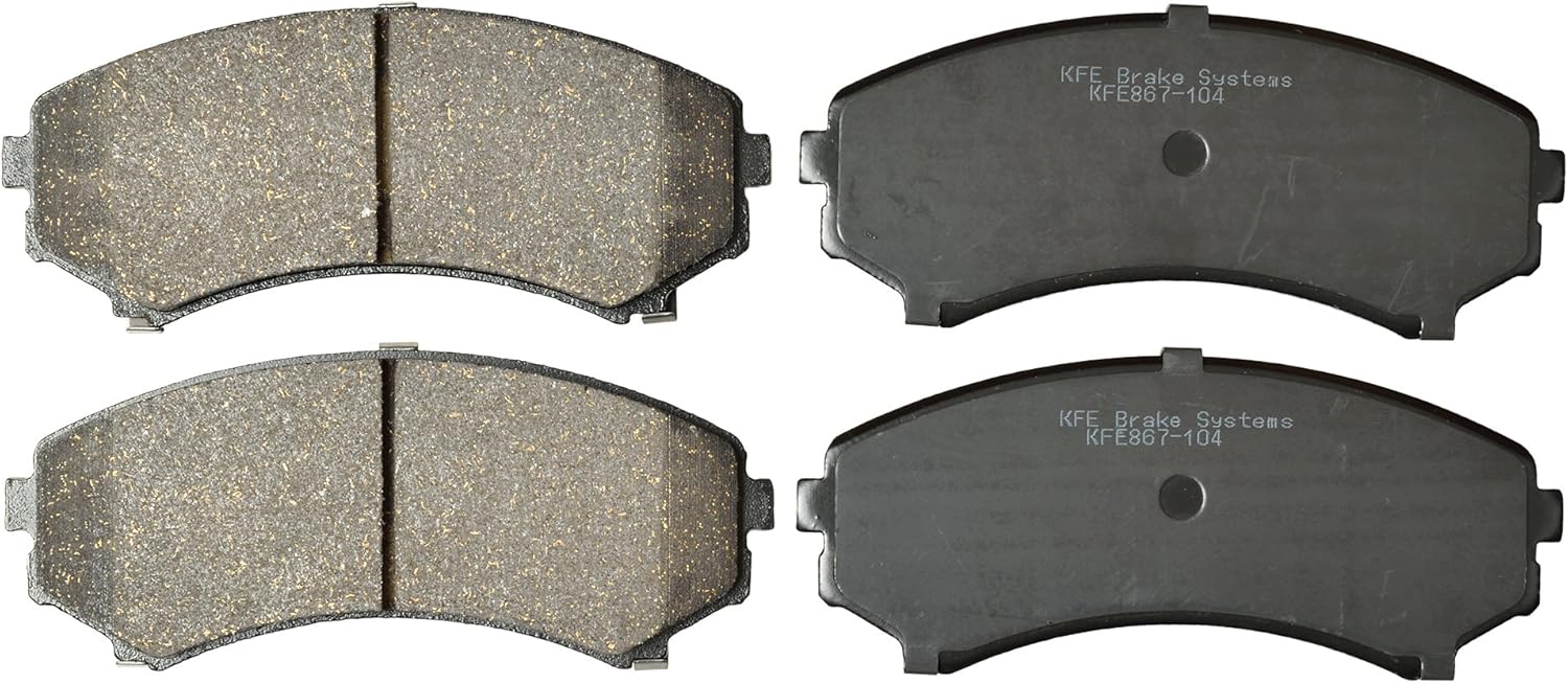 KFE KFE867-104 Ultra Quiet Advanced Premium Ceramic Brake Pad FRONT Set Compatible With: 2004-2011 Mitsubishi Endeavor, Montero; 2004-2004 Isuzu Rodeo, Rodeo Sport, Axiom; Honda Passport