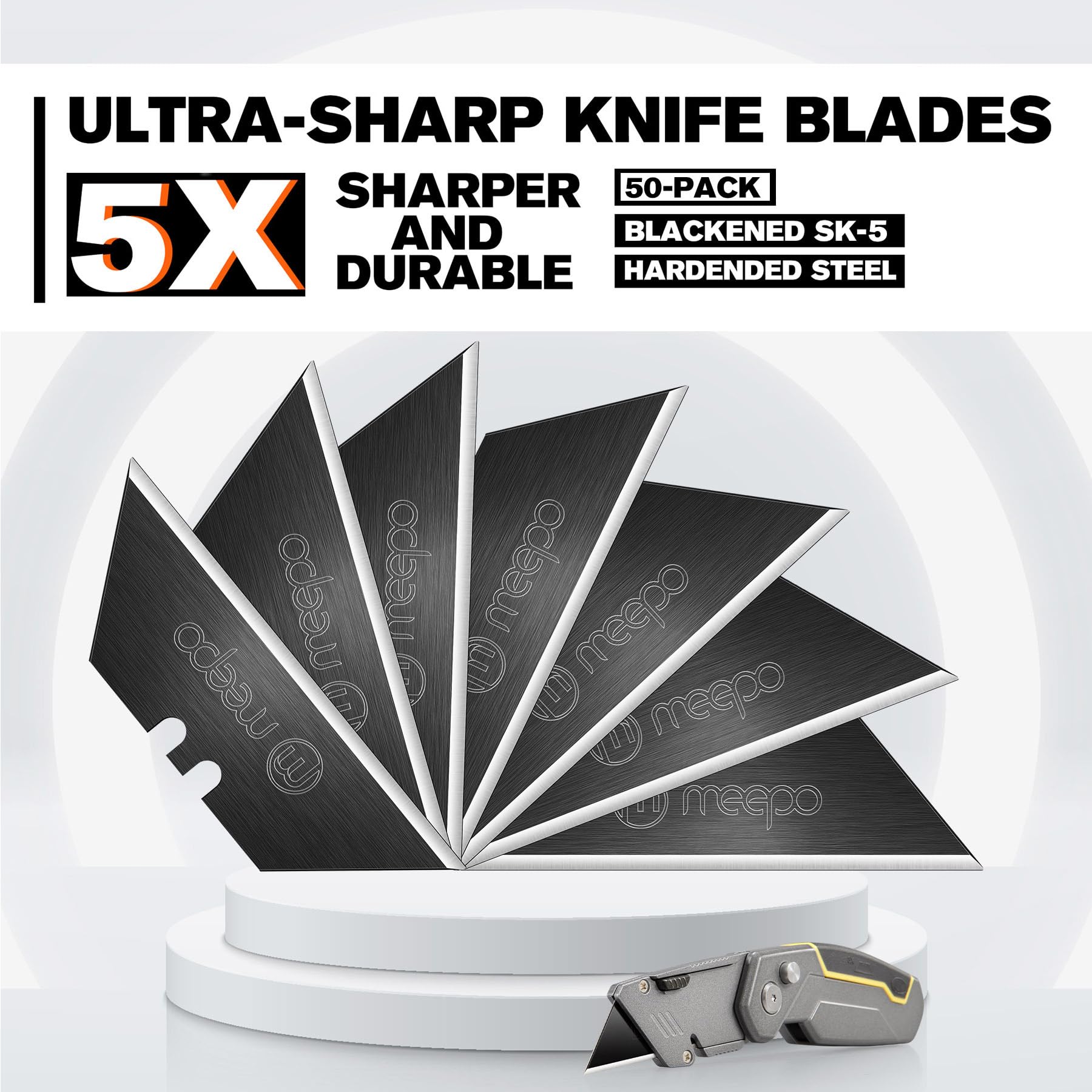 M MEEPO Utility Knife Blades - 50 Pack -2