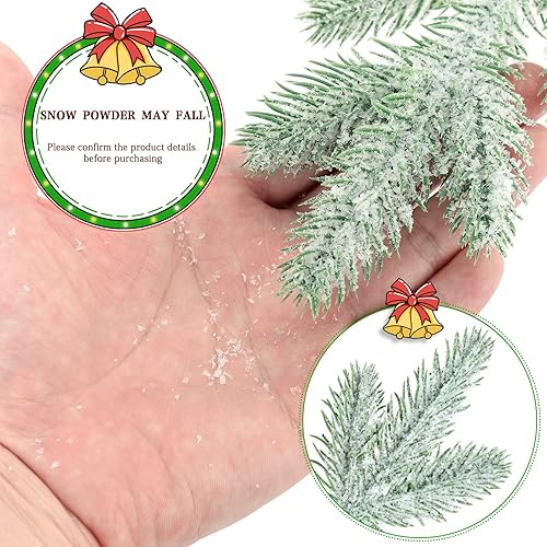 Miniatura 5 de 24 piezas de agujas de pino artificiales, ramas, vegetación falsa, palillos florales de Navidad para Navidad, guirnalda de corona, decoración del