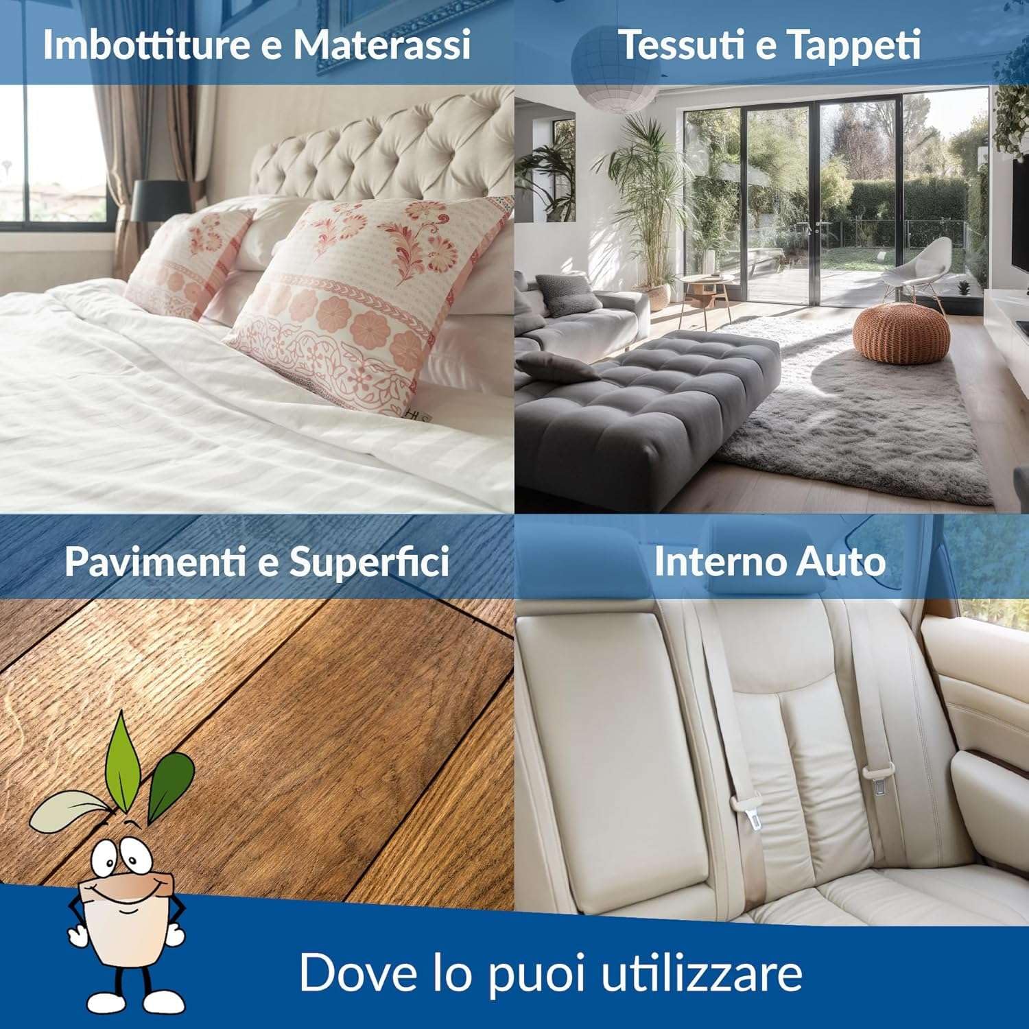 CLOSTER STOPPEE Elimina Odori e Pulisce Urina Feci Cani Gatti (750 ml) | Rimuovi Odori Igienizzante Spray per Pulizia Lettiera, Divani, Sedile Auto - Antiodore Enzimatico al Profumo di Mela Verde