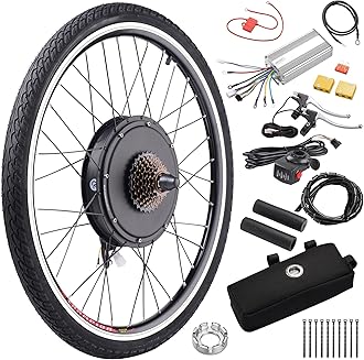 AW Electric Bike Conversion Kit 48V 1000W 26" Front/Rear Wheel Powerful Motor E-Bike Conversion Kit Dual Mode Controller Twist Throttle/Thumb Throttle Ebike Wheel Kit