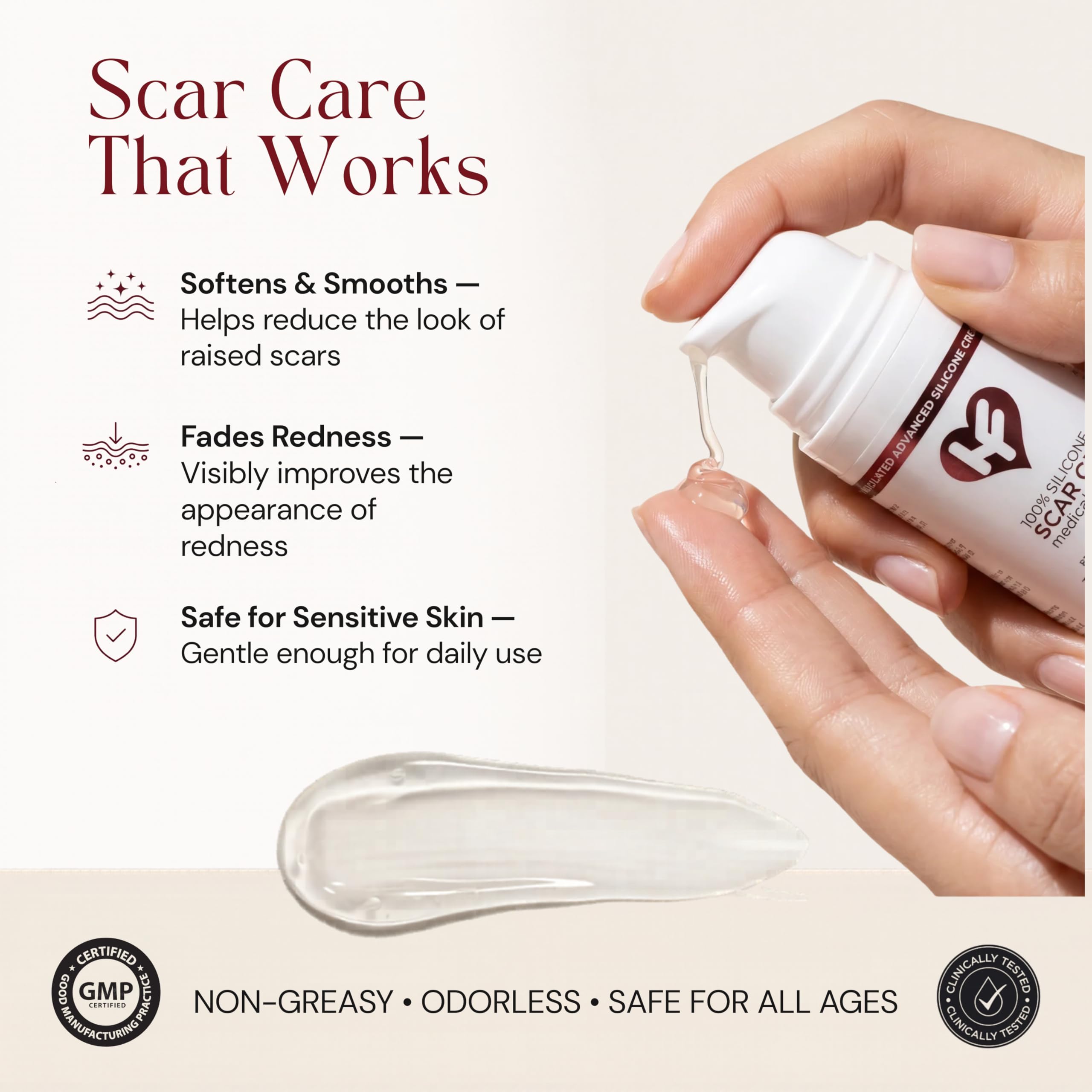 HealFast Silicone Scar Gel - Medical Grade Scar Cream for Surgical Scars — Amazon image 5