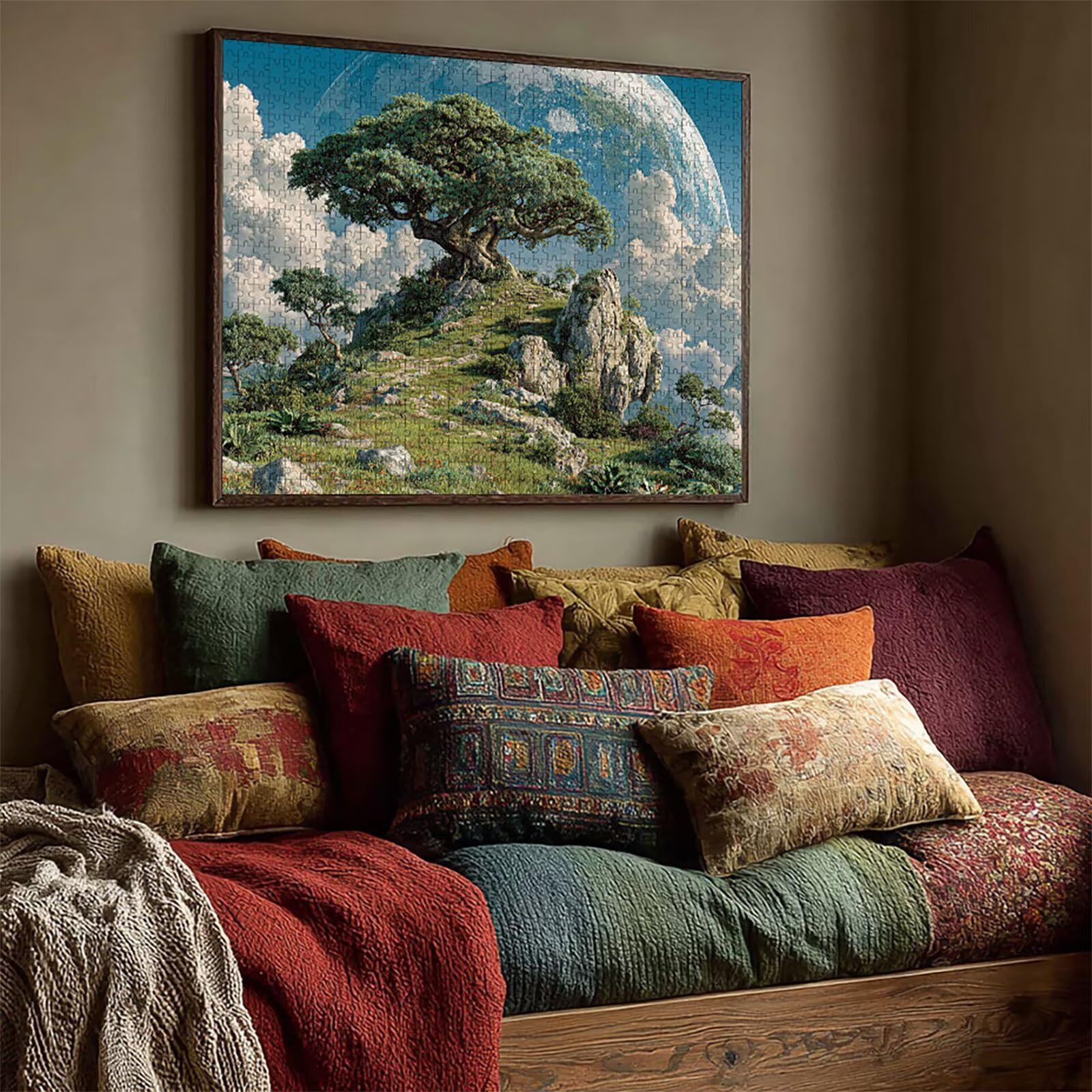 Planet Holz Puzzles 122x81cm, Baum Jigsaw Puzzles 3000 Teile für Erwachsene Mit Box, EIN Herausforderndes Rätsel Game, Farbenfrohes Legespiel, Geeignet für die meisten Gruppen, Geschenke, T-2838