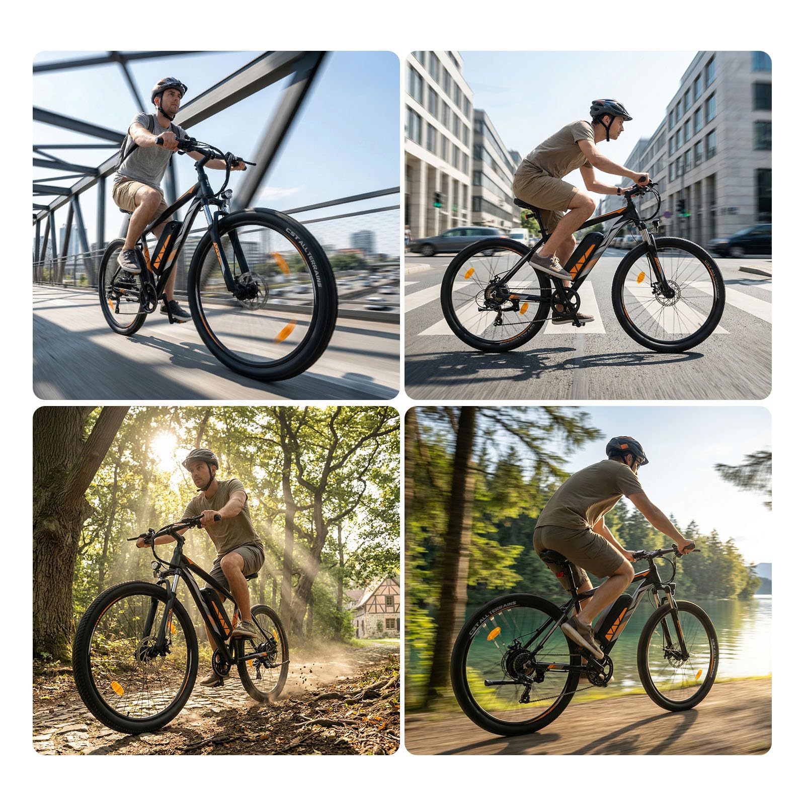 Touroll Bicicleta Eléctrica U2/U3 Pro, 29''Neumáticos, Autonomía de 150 km, Freno de Disco hidráulico + E-Brake, Bicicleta de montaña eléctrica,Suspensión Completa, Ideal para Todo Tipo de Terreno