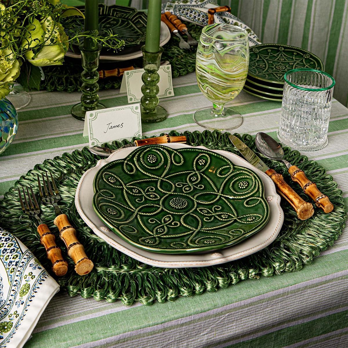 Juliska Straw Loop Oval Placemat - Seagrass