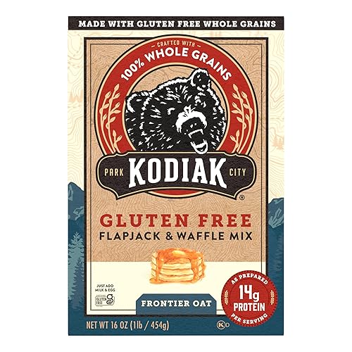 Miniatura 3 de Kodiak Cakes Mezcla de panqueques de proteína sin gluten mezcla de flapjack y gofres de proteínas 100 de grano entero sin gluten panqueques de avena