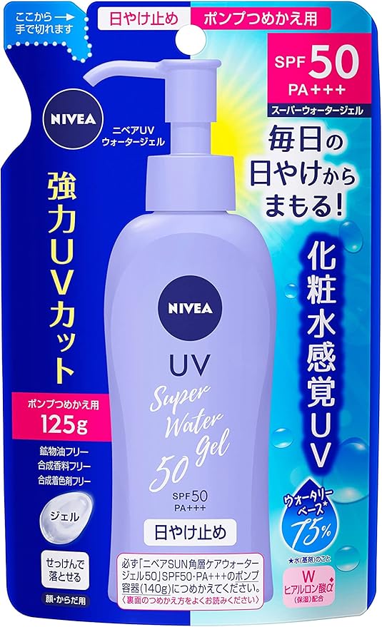 ニベアサン プロテクトウォータージェル SPF50/PA+++ つめかえ用 125g