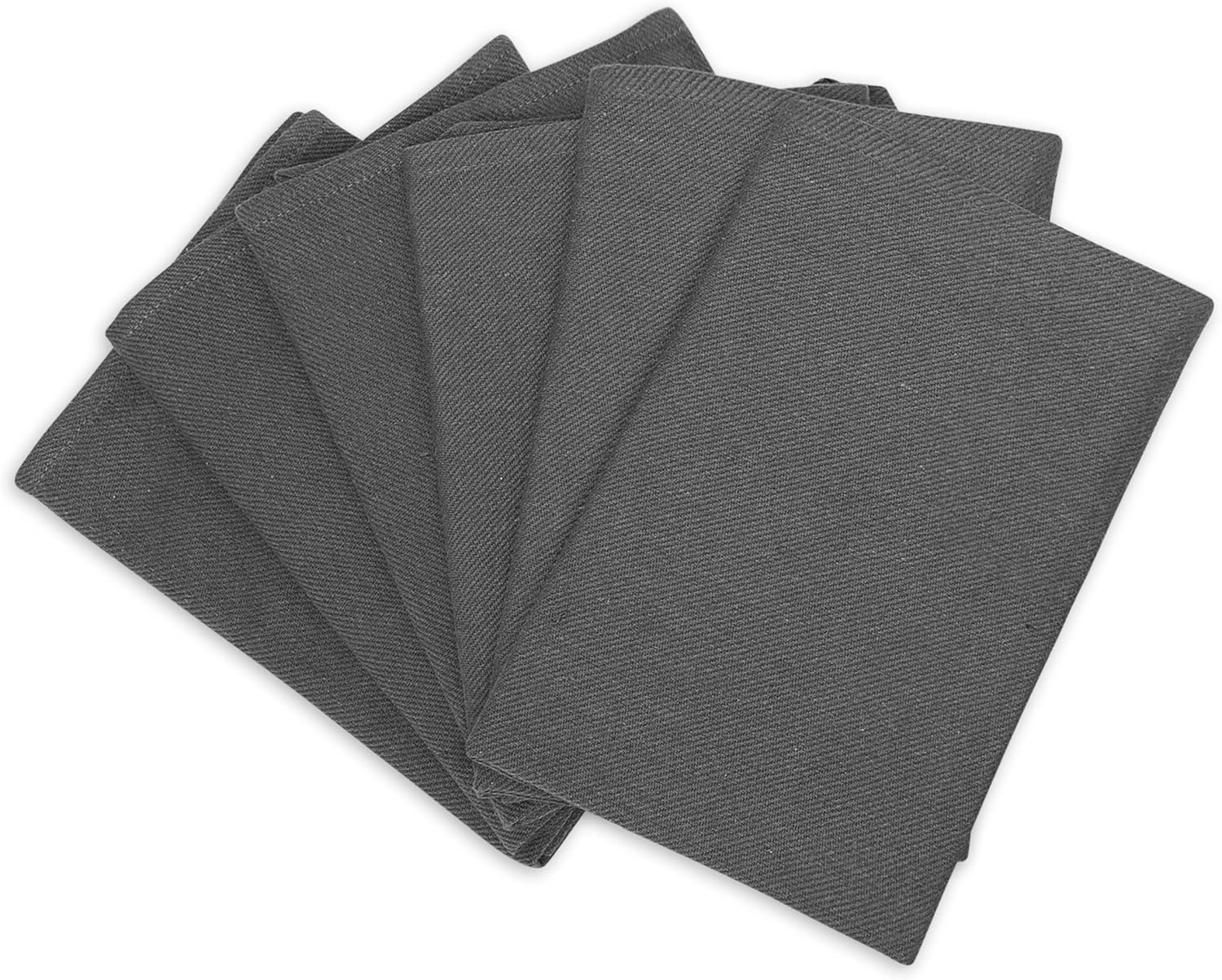 Cotton Dinner Napkins Gray Cloth Napkins Set of 6