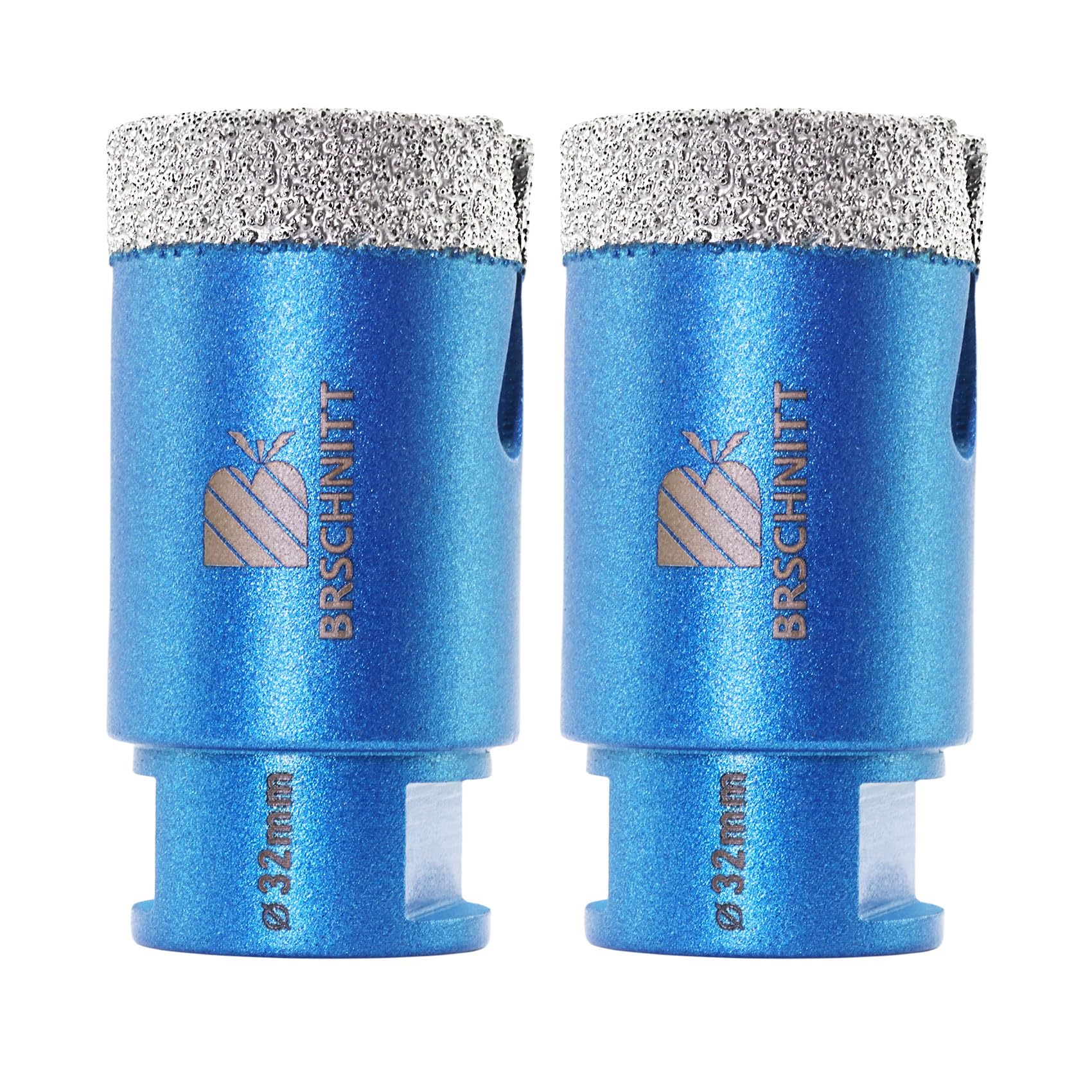 Diamond Core Drill Bit 32mm- BRSCHNITT Tile Hole Saw M14 for Tile Porcelain Stoneware Ceramic Marble Granite Drilling,Suitable for Angle Grinders(2pcs)