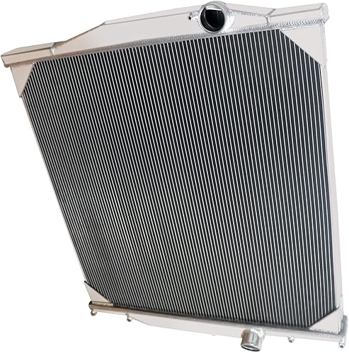 Miniatura 4 de Radiador para 1996-2009 Volvo VN VNL VNM WC WI WX 1003406 1003424 y 2005-2007 Mack CXN 11.9L 6 Diesel, 2 filas de radiador de aluminio de