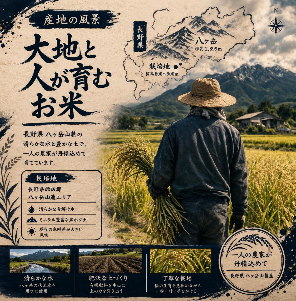 Milky Queen Japanese Rice – Ultra Soft & Sweet Premium Short Grain Rice, Nagano Yatsugatake Mountain Grown, Single Farmer, Special Cultivation - 11 Pound