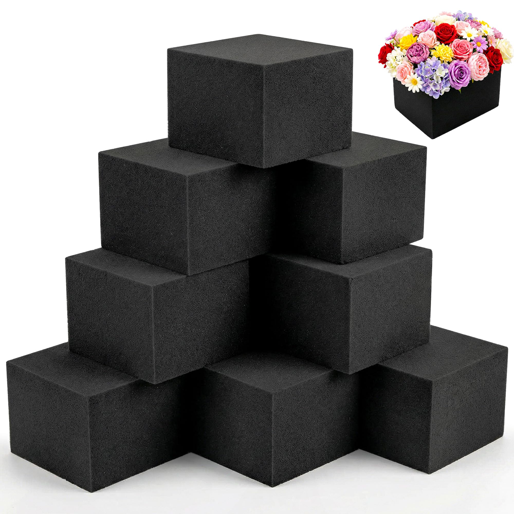 Black Floral Foam Blocks - For Dried & Artificial Flowers -14 Black Floral Foam Blocks - For Dried & Artificial Flowers -14