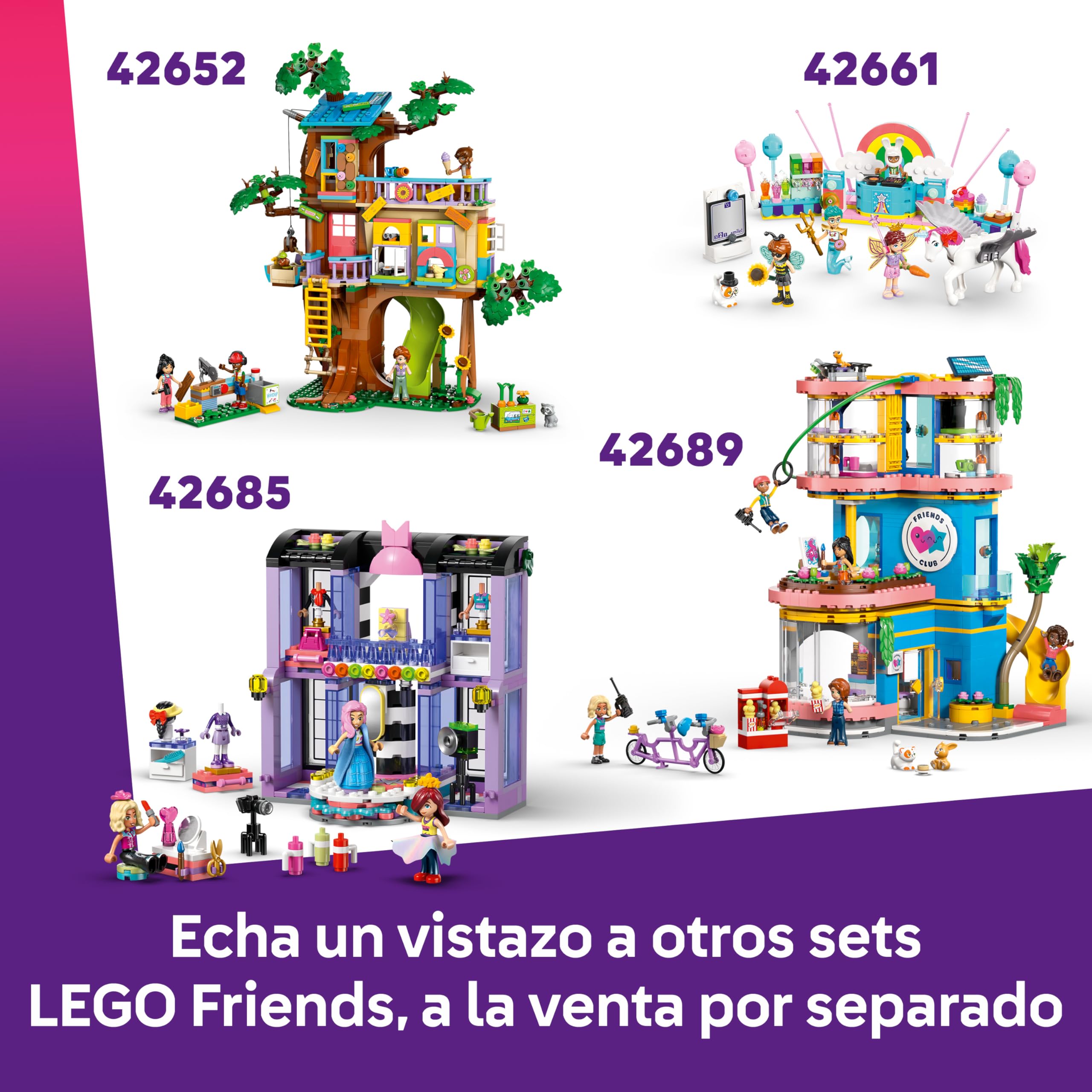 LEGO Friends Parque de Juegos Cubierto - Parque Infantil con Tobogán de Juguete y Piscina de Bolas - Cafetería de Juguete y 3 Mini Muñecas - Regalo de Cumpleaños para Niñas de 7+ Años - 42686