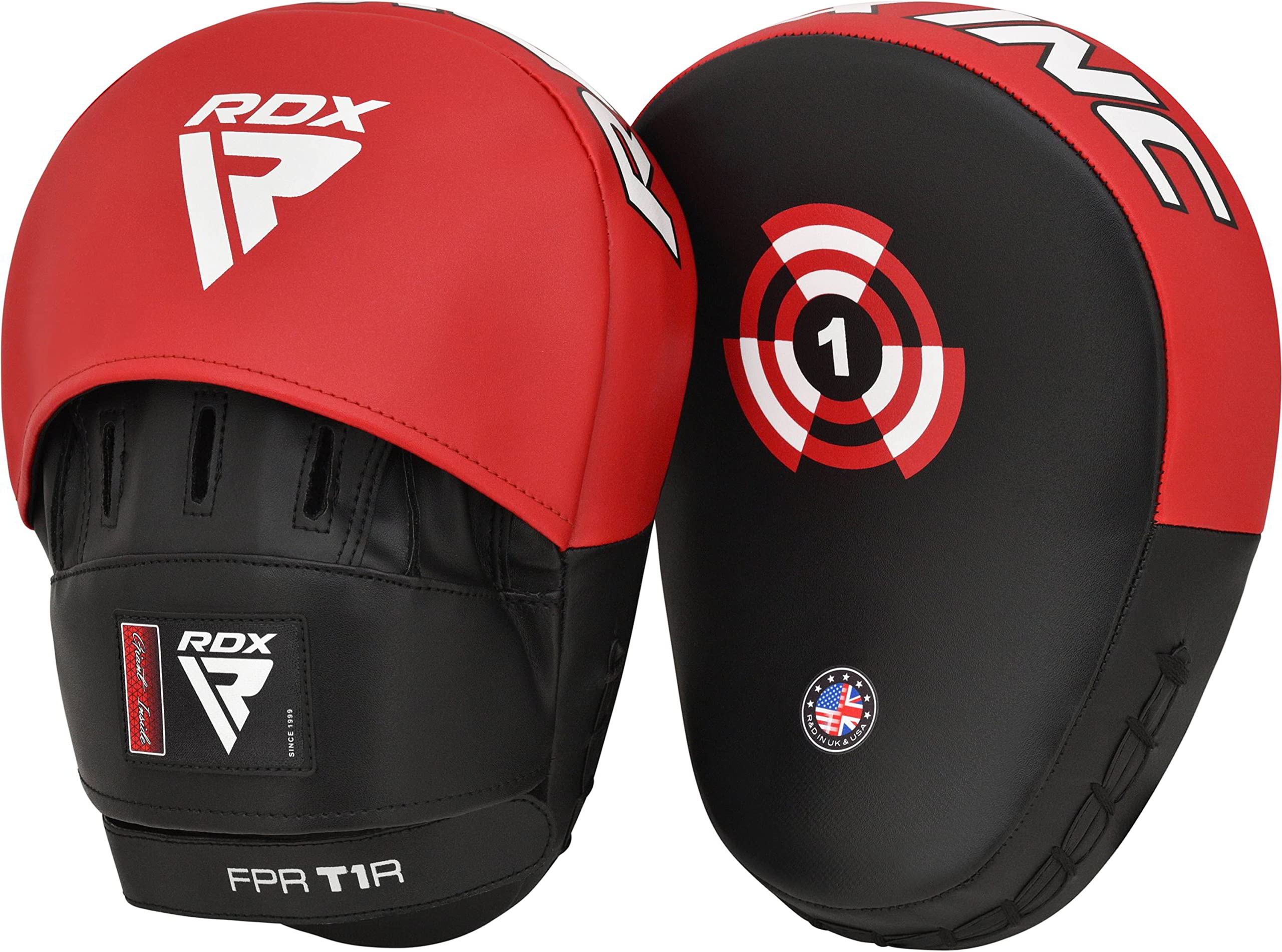 RDX Colpitori Boxe Guanti da Passata, Maya Hide Pelle, Scudo Sciopero Gancio Jab Boxing Pao Pads, Coppia Focus Pastiglie per Sparring Muay Thai Kickboxing MMA Arti Marziali Taekwondo Allenamento