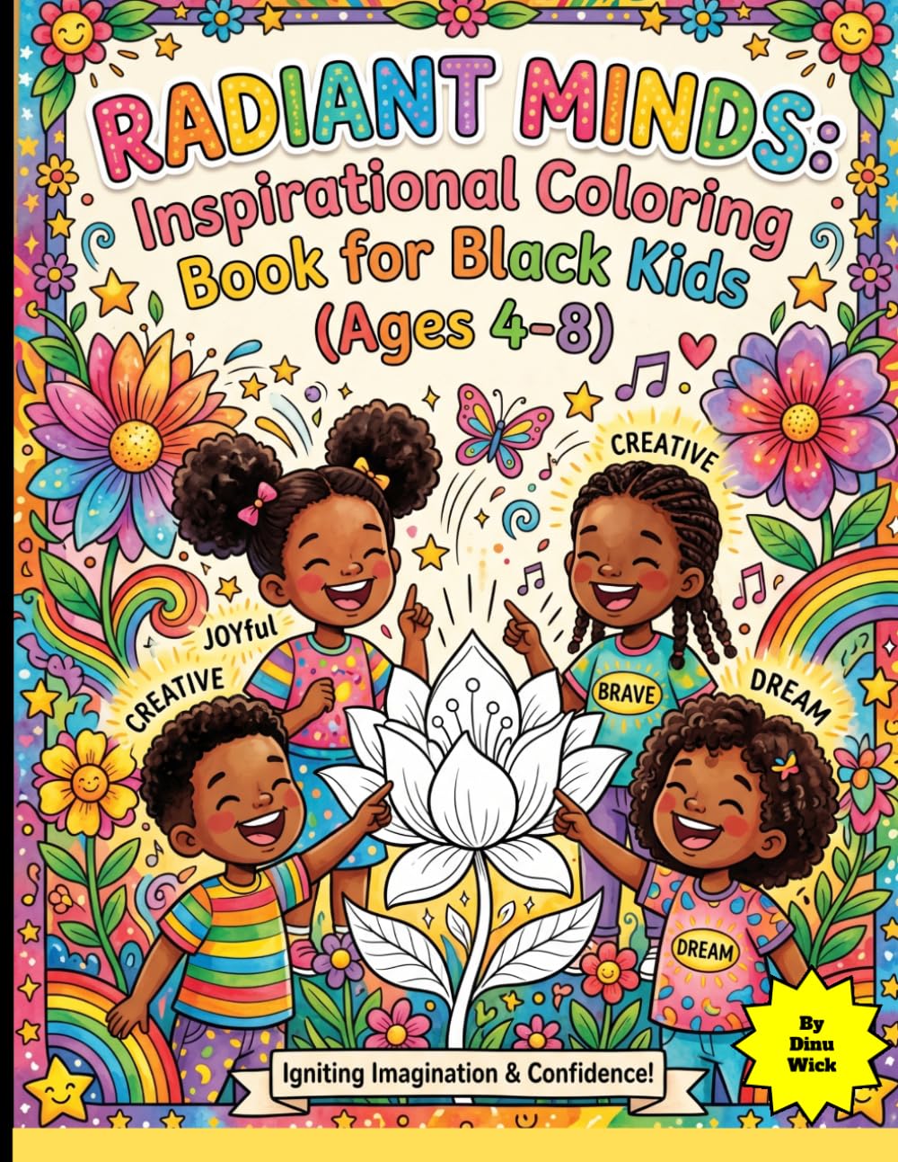 Inspirational Coloring book for Black Kids: Celebrating Black Beauty, Intelligence, and Big Dreams