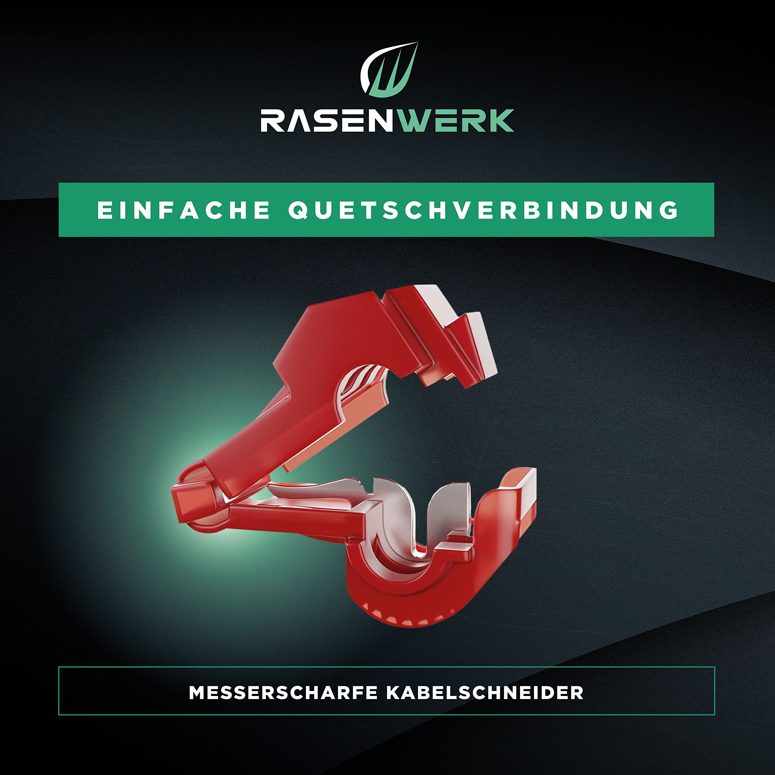 Juego de instalación de cable delimitador RASENWERK® para robots cortacésped - 500 clavijas - 20 abrazaderas de conexión - Cable delimitador de 250m - 3 abrazaderas de conexión
