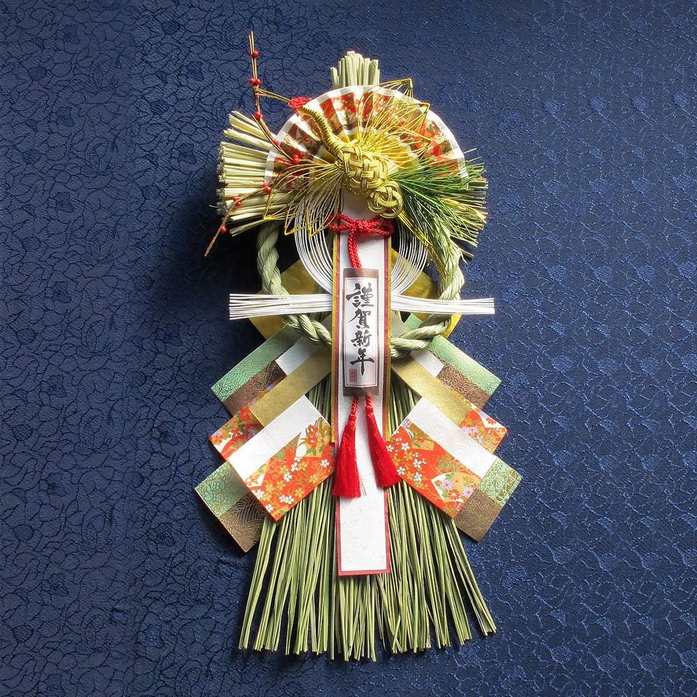 Amazon.co.jp: 【お正月飾り】国産 魚沼産ワラ使用 しめ縄 玉飾り 開運