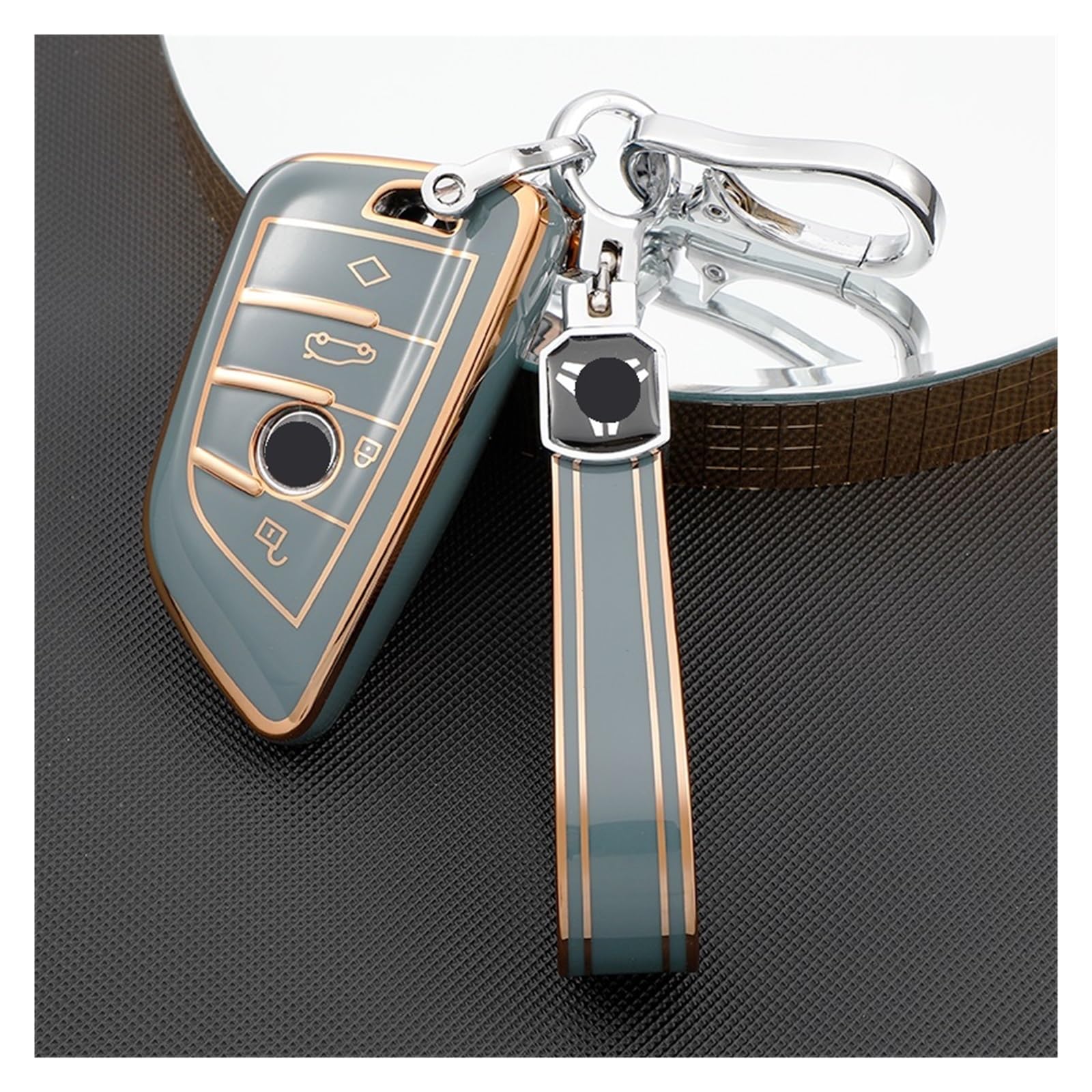 White Key Fob Cover Shell Case For BMW 3, 5, 7, X3, X5, X6 Series – Front Mount