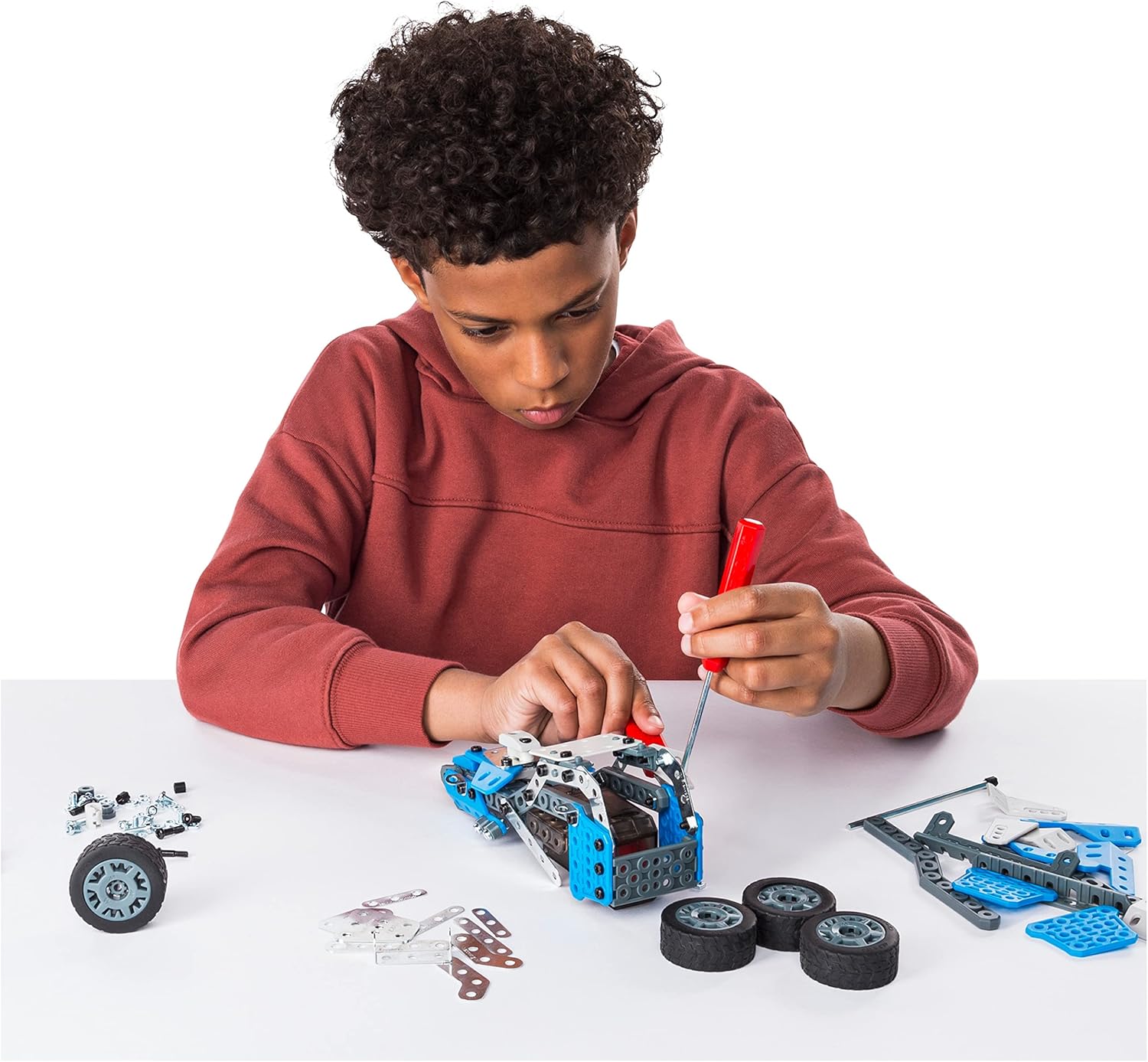 Erector by Meccano 10 in 1 Rally Racer Model Vehicle Building Kit, STEM Education Toy for Ages 8 & up