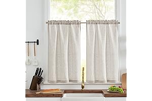 Jinchan Linen Kitchen Curtains