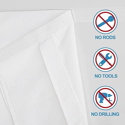 Miniatura 91 de RYB HOME Cortinas de privacidad para puerta francesa, rica textura de lino, cortinas para oscurecer la habitación, cortinas y cortinas