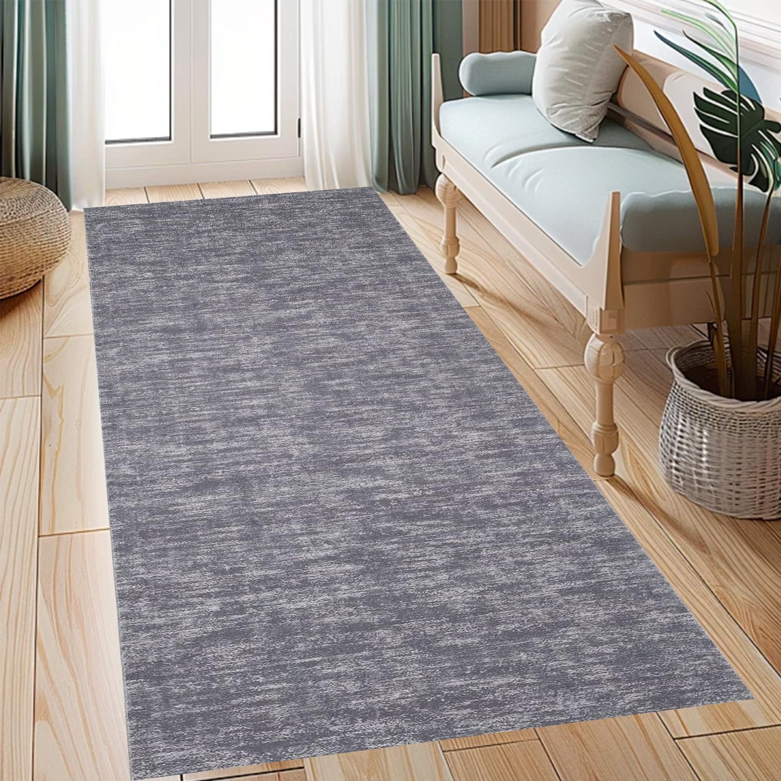 Tappeto passatoia per corridoio, 60 x 250 cm Grigio Tappeto Lavabile da Cucina, Alfombra de Entrada, Camera da Letto Alfombra de Pasarela de la Sala de Estar, Alfombra Corredor Lunga per Ingresso