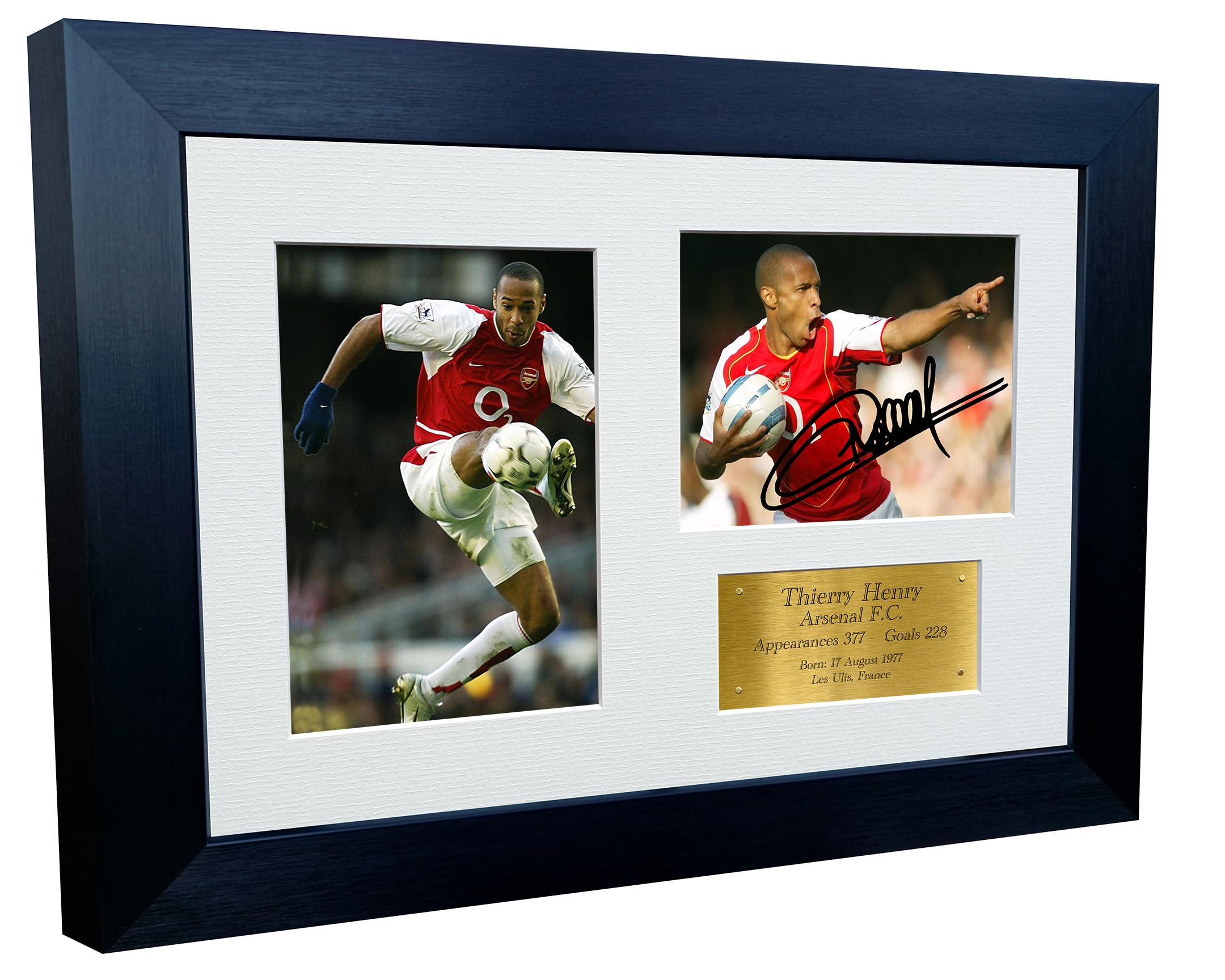 Kitbags & Lockers Black 12X8 A4 Signed Thierry Henry Arsenal Autographed Autograph Signed Signature Photograph Photo Picture Frame Football Soccer Poster Gift G