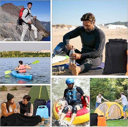 Miniatura 7 de Paquete de 6 bolsas secas impermeables sacos secos ligeros para exteriores bolsas secas para kayak rafting navegación campamento 15 L 25 L 3L 35 L 5