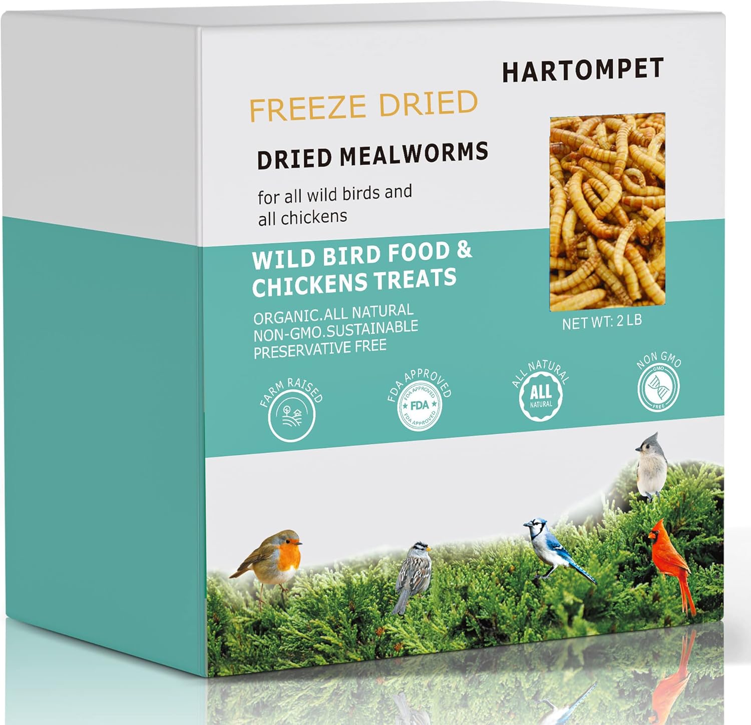 HARTOMPET Premium Freeze Dried Mealworms for Wild Bird
