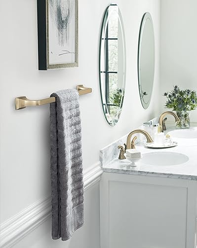 Miniatura 2 de Amerock BH36014BBZ  Toallero dorado champán  Toallero de 24 pulgadas (24.016 in)  Highland Ridge  Toallero de baño  Accesorios de baño  Accesorios