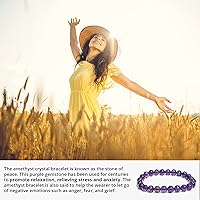 Vista 141 de Pulsera de turmalina negra, pulsera de cristal curativo natural para mujeres y hombres, pulsera de cuentas redondas de 0.315 in para espiritual